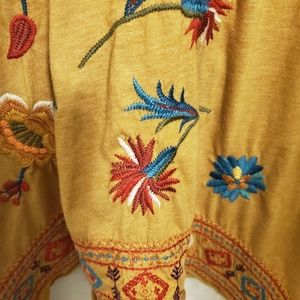Johnny Was Dresses - JWLA MUSTARD EMBROIDERED DRESS SIZE MED Johnny Was Dresses - JWLA MUSTARD EMBROIDERED DRESS SIZE MED